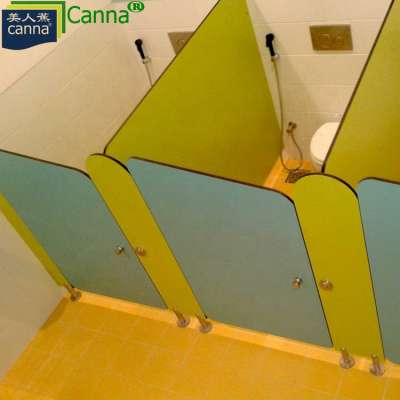 Customized sizes specific hpl compact laminate kids washroom cubicles