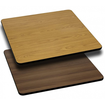 Flash Furniture 24'' Square Table Top with Natural or Walnut Reversible Laminate Top