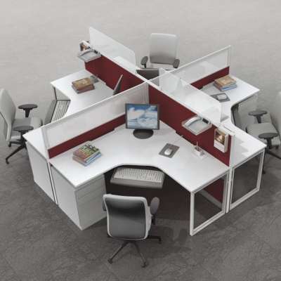 four people office workstation office desk two people modern two people workstation